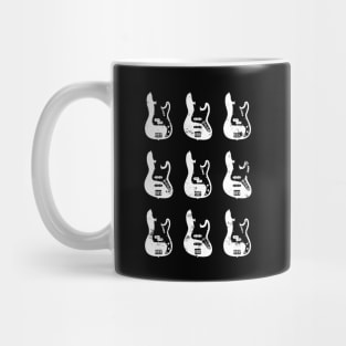 Bass Guitar Bodies Dark Theme Mug